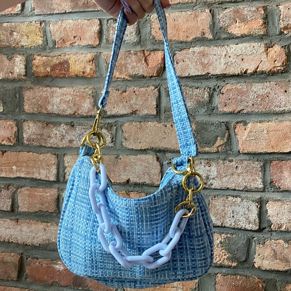 sweet baby blue mini purse